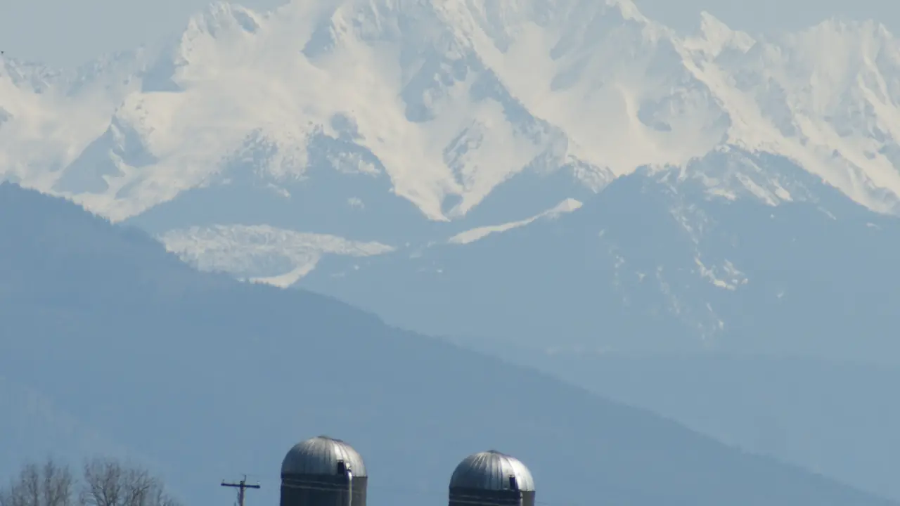 Abbotsford British Columbia farmland and mountain landscape